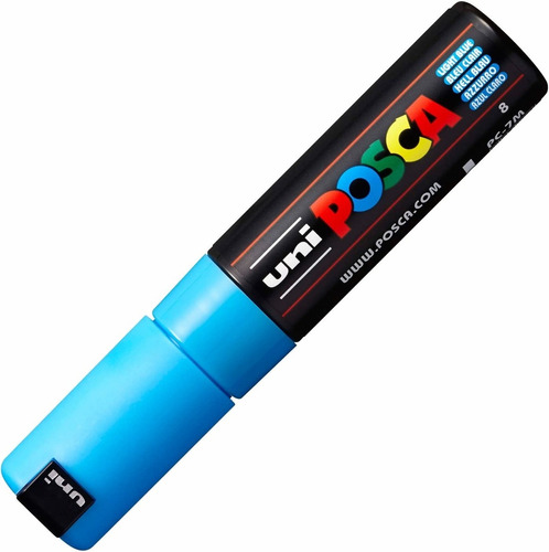 Bolígrafo artístico Posca PC-7m, 5,5 mm, color Uniball, azul claro