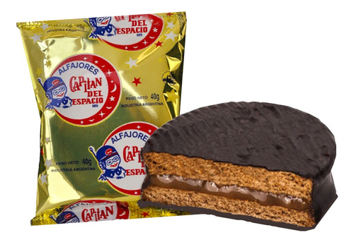 Capitán Del Espacio Alfajor Negro Simple X 36un - Cioccolato