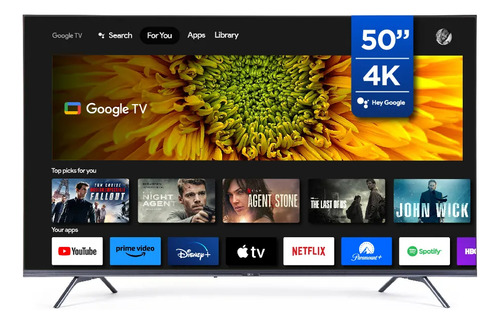 Smart Tv De 50 Bgh Google Tv B5023us6g Con Pantalla Led 4k