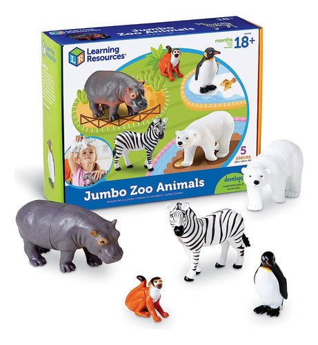 Set Animales Del Zoológico Jumbo Figuras Coleccionables Niño