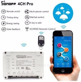 Sonoff 4ch Pro Interruptor Inalámbrico Rf Wi 2 Switch +envio