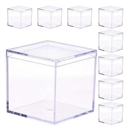 Caja Pequeña Transparente De Acrílico Para Cubos, 9 Unidades