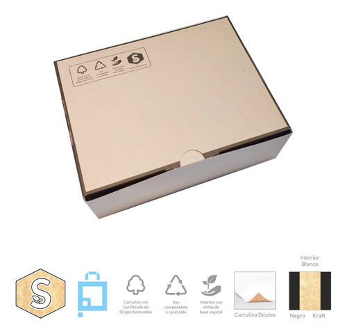 20 Cajas Packaging Ecommerce (pd) 22x15x5 Cm Sustentables