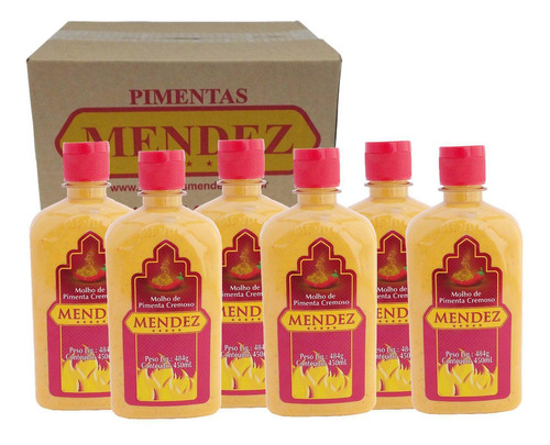 Kit Molho Pimenta Mendez 450ml - Sem Glúten E Lactose