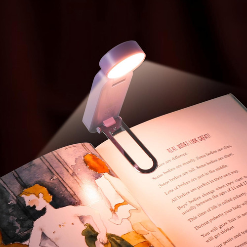 Luz De Libro Recargable Usb Con Modo Led Y Bloqueo De Luz Az
