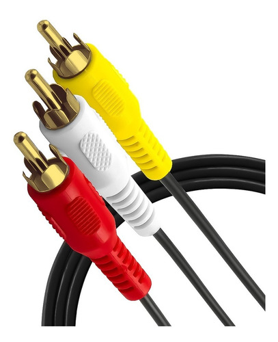 Cable 3 Rca A 3 Rca  Audio Y Video Triple Rca 5 Mts - Otec