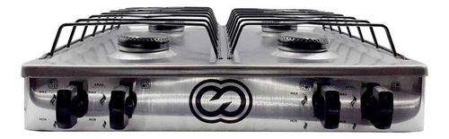 Parrilla Estufa Inoxidable De Gas Sobreponer 4 Quemadores Color 52053