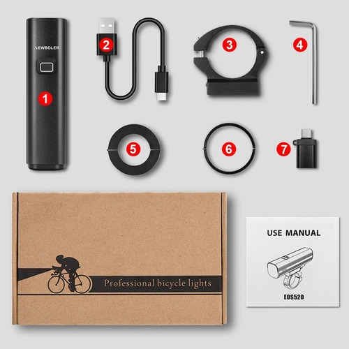 1000 Lúmenes Ipx5 Luz Bicicleta 4800mah Con Banco Energía