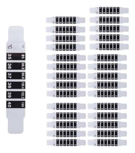 30 Tiras De Termómetro Para La Frente, Tiras Adhesivas Para