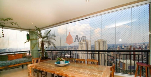 Imagem 2 de 15 de Apartamento Com 3 Dormitórios À Venda, 192 M² Por R$ 1.950.000,00 - Tatuapé - São Paulo/sp - Av5337