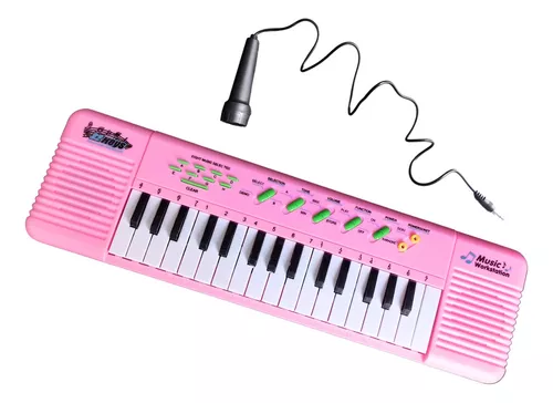 Piano Teclado Musical Infantil Eletrônico 32 Teclas Com Karaoke Microfone -  Chic Outlet - Economize com estilo!