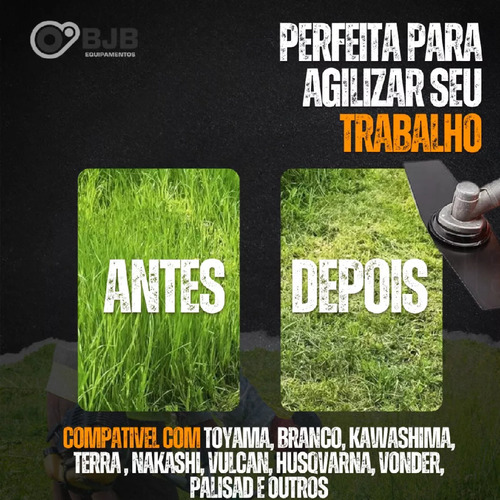 Faca Corte Lamina Roçadeira 2 Pontas Para Branco Toyama