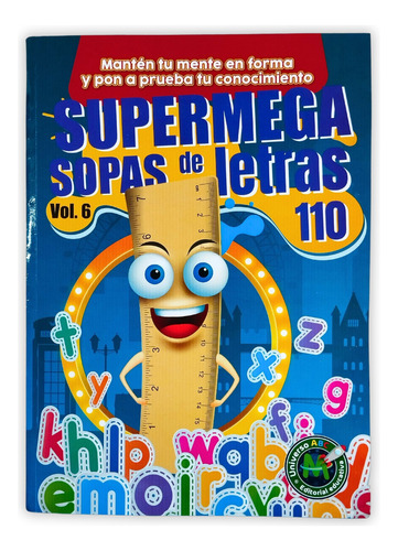 Libro Supermega Sopas De Letras Gigantes | Volumen 6