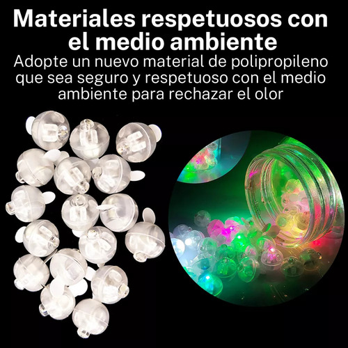 100 Piezas De Luces Led For Bebidas Con Forma De Globo
