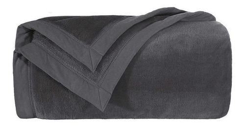 Imagem 1 de 1 de Cobertor Kacyumara Inverno Gran 600 2 corpos cor chumbo com design liso de 2.2m x 1.8m
