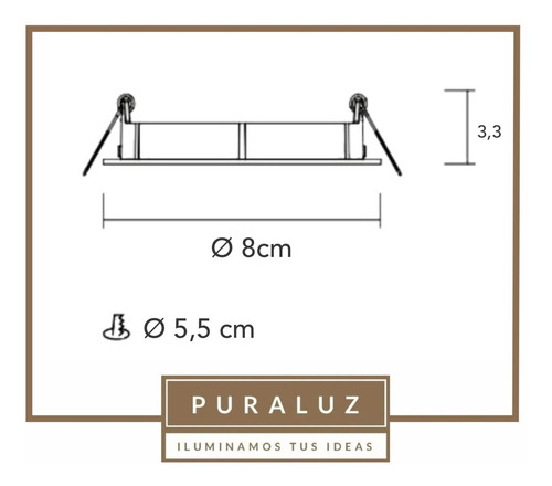 Imagen 2 de 10 de Aro De Embutir Dicroica Fijo Blanco