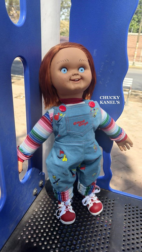 Muñeco Chucky Bueno Con Caja Cuerpo De Felpa 70 Cm Y Sonido