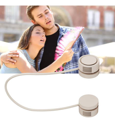 Ventilador De Cuello Portátil, Mini Usb, Carga Con Manos Lib