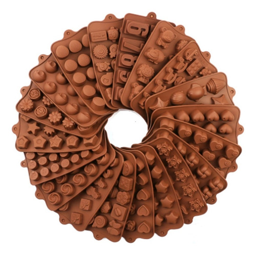 Moldes Silicona Bombón Chocolate Horno Caramelo Gelatina Color Hoja 3