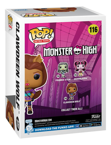 Figura De Acción Funko Pop! Juguetes Retro Monster High Claw