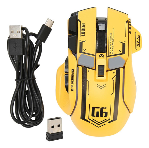 Mouse De Juegos Bluetooth Heeyzoki, Bluetooth Cableado De Mo