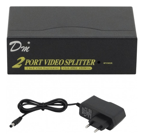 Vga-2502 Video Splitter 2-vga-h 1-vga-m 250mhz Inc-9v/1a
