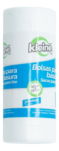 Bolsa Basura 40x45cm Rollo X30und Minipapelera Blanco