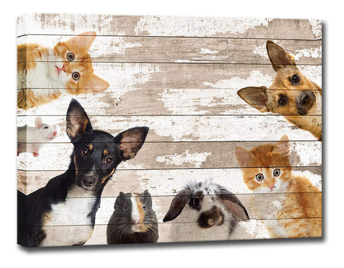 Lienzo Decorativo Para Pared, Diseno Vintage De Animales, Pe