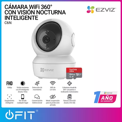 EZVIZ C6N - Cámara wifi con paneo e inclinación inteligente