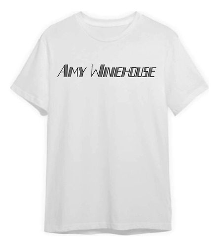 Remera Blanca Sublimada Hombre Amy Winehouse