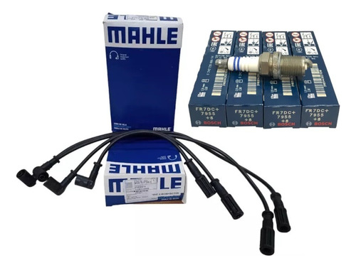 Juego Cables Mahle Y Bujias Bosch Uno 1.3 8v Fire 2003-2005