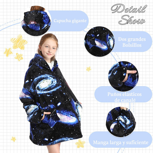 . Sudadera Cobija Hoodie Con Capuch Afelpada Calientita Niño
