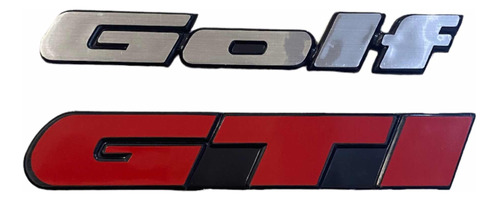 Emblemas Para Golf Gti Mk3 A3 Cromado Y Rojo