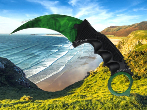 Faca Karambit Cs Go Verde Green Color Hawk -combate Tática