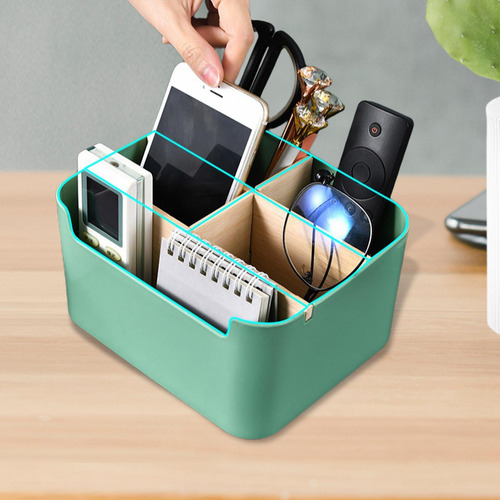 Organizador De Maquillaje De Escritorio Cuadrado Verde