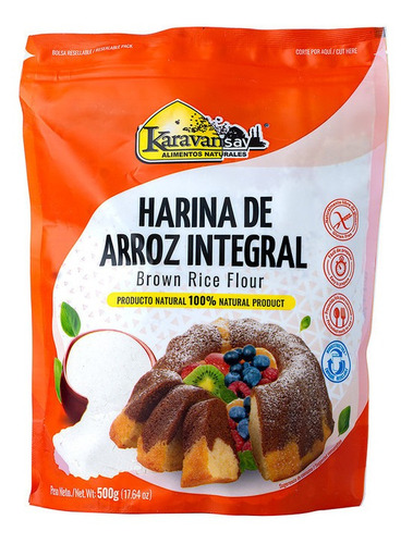 Harina De Arroz Integral Por 500 Gr - Kg A $17