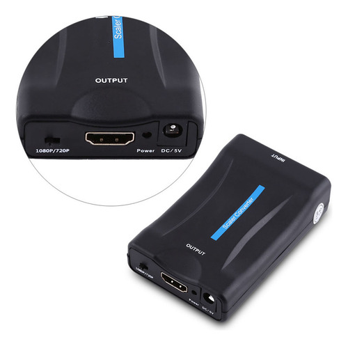 Conversor De Vídeo Scart Para Adaptador 720p 1080p Com Cabo