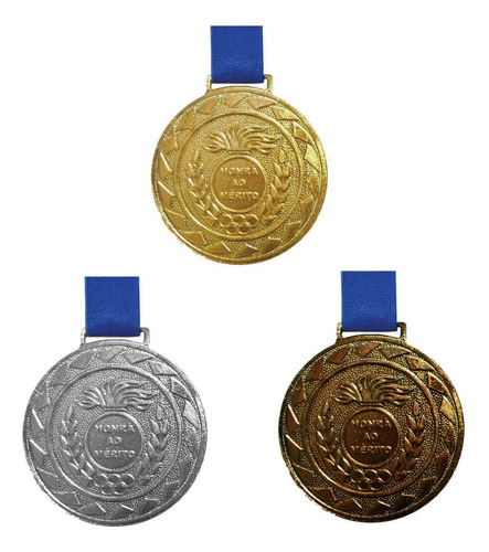 Kit C/30 Medalhas De Ouro + 30 Prata + 30 Bronze M43 C/fita