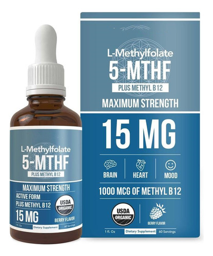 Vitamina B12, Ácido Fólico, Gota De L-metilfolato (15 Mg) Pl
