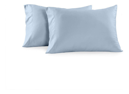 Juego De Sábanas King Size 4 Piezas 600 Hilos, Azul Sólido