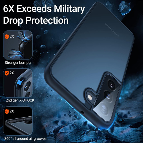 Torras Shockproof Galaxy S22 Case, [gota De Grado Militar Pr