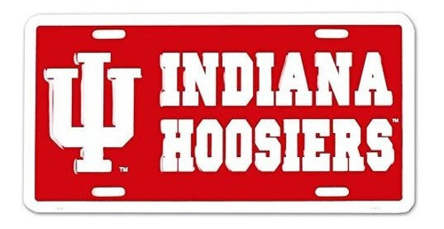 (6x12) Indiana Hoosier Ncaa Placa De Estaño