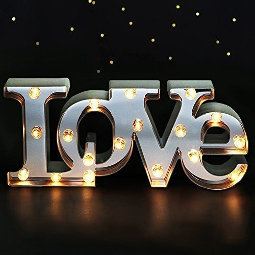 Letras Decorativas Ilumidadas Led Mensaje Amor Love 6 Horas