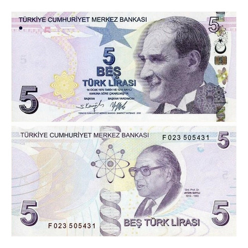 Grr-billete De Turquía 5 Türk Lirasi 2009 - Kemal Atatürk