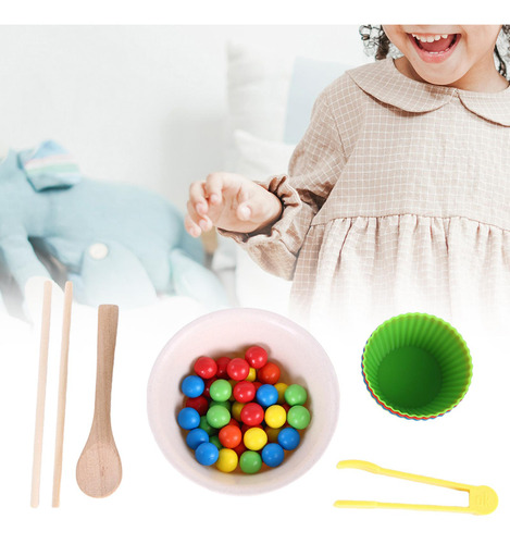 Bolas Montessori Em Copos De Brinquedo, Contagem