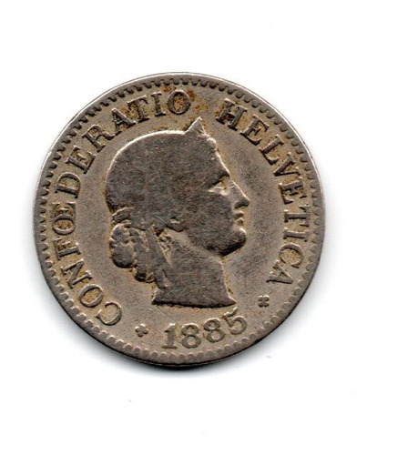 Suiza Moneda 10 Rappen Año 1885 Km#27