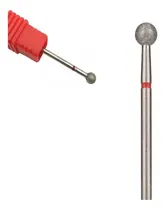 Comprar Fresa Flama Diamantada Bolita Roja Cuticula Manicura Rusa