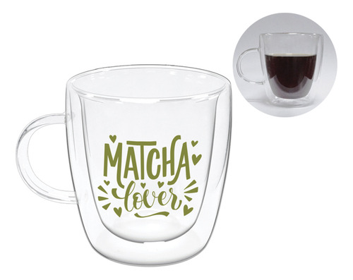 Taza Doble Pared Vidrio Borosilicato