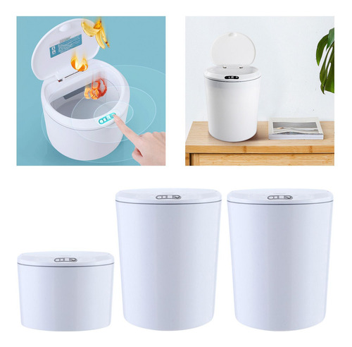 3 Cubos De Basura Con Sensor Inteligente, Cubo De Basura