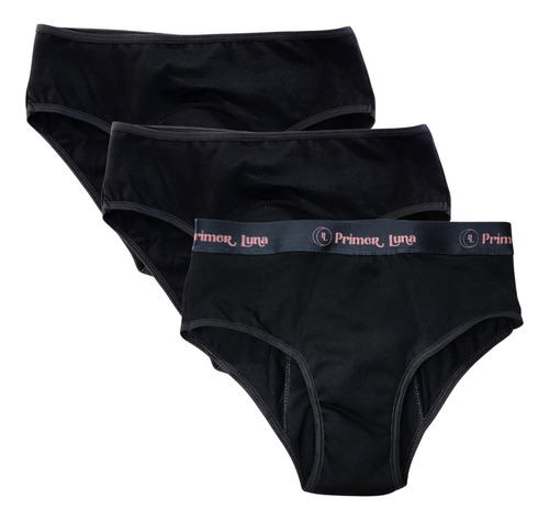 Bombacha Menstrual Niña Adolescente Algodón Pack X 3